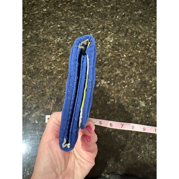 Vera Bradley Set of 2 Wallets Electric Blue Trifold + Black Zip ID Key - Picture 5 of 13